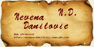 Nevena Danilović vizit kartica
